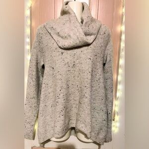 Jesica Simpson Cozy Light Gray Speckled Funnel Neck Sweater